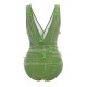 Green  3D Butterfly Mesh Swimsuit