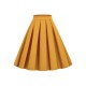  Solid Pleated Skirt