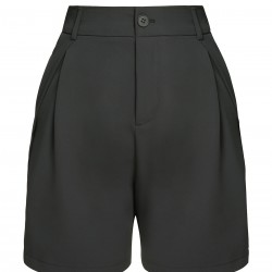 Dark Gray  Solid Vintage Shorts