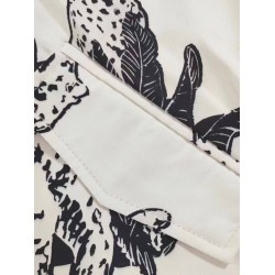 White  Sketch Style Jaguar Suit Jacket