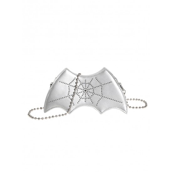 Halloween Diamond Spider Web Bat Shape Bag