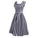 Navy  Stripes Sailor Romper & Skirt