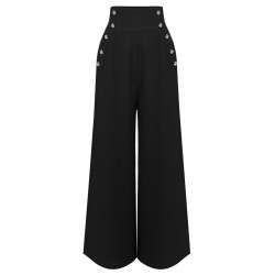 Black  Solid Suspender Pants