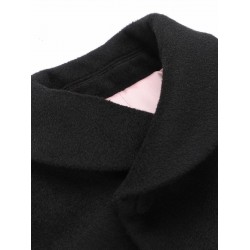 Pre-Sale Black   Woolen Wrap Bolero Jacket