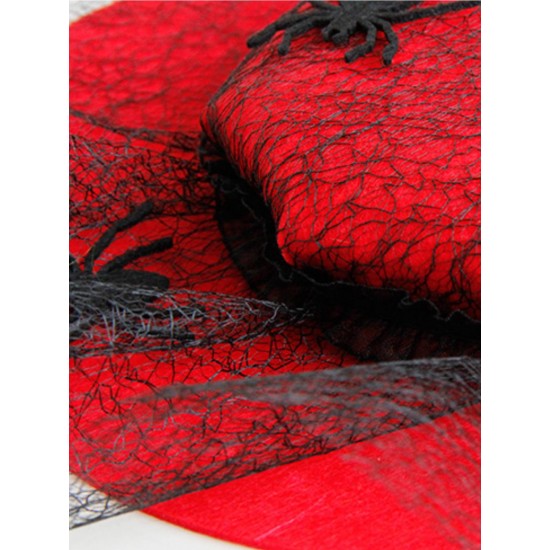 Red  Halloween Lace Spider Hat