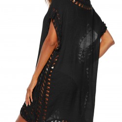 Solid Cut Out Bohemian Cover Up