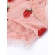 Plus Size  Lace Strawberry Cami Tankini Set