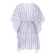  Striped Beach Sun Chiffon Blouse Cover-Up