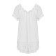 White  Sweetheart Collar Short Pajamas