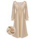  V-Neck Ruffles Bowknot Sleepwear